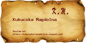 Kukucska Magdolna névjegykártya